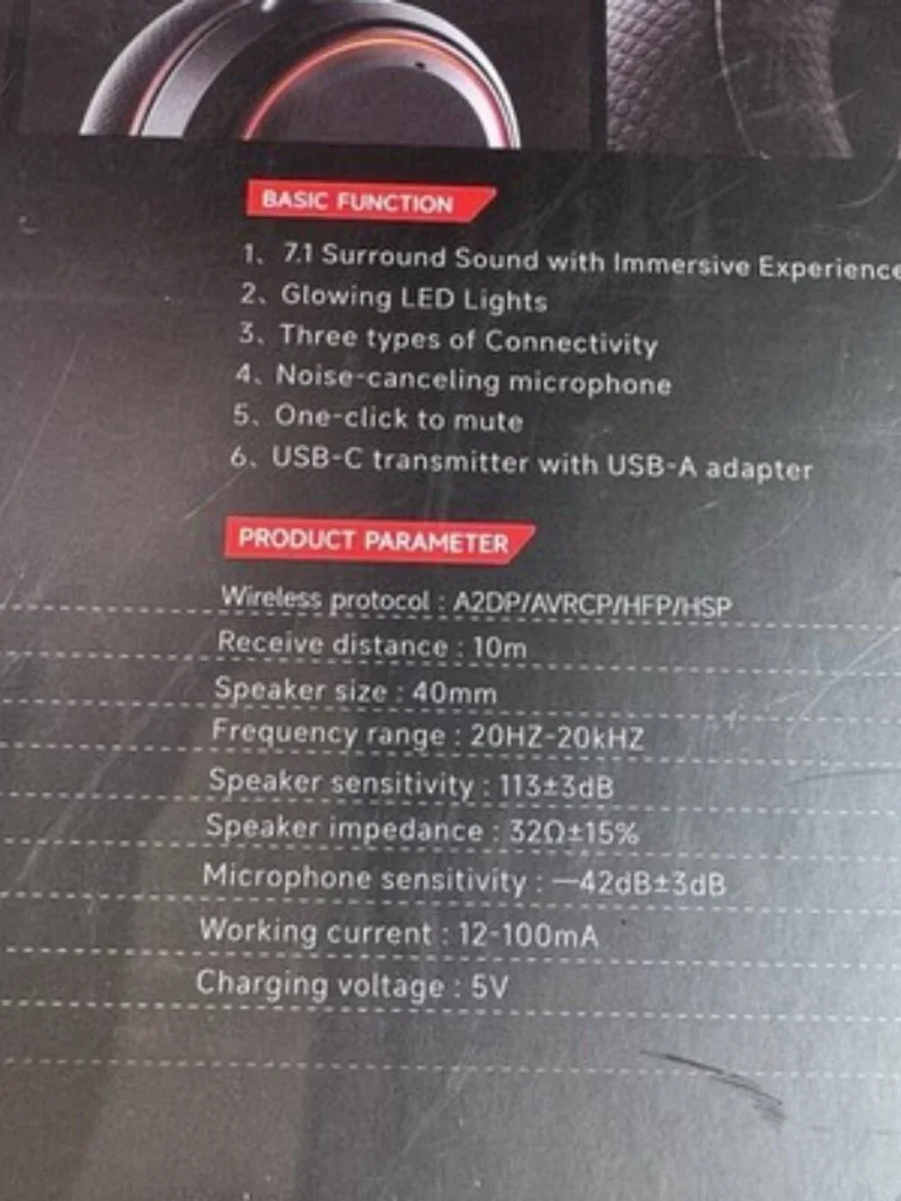 Valorise Wireless Gaming Headset, 7.1 Surround Sound